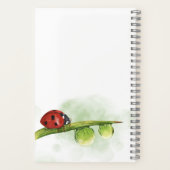 Waterverf Ladybug en Dandelions Notitieboek (Achterkant)
