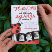 Waterverf Ladybug Filmstrip Multi Foto Verjaardag Kaart