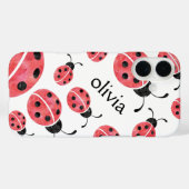 Waterverf Ladybug Gepersonaliseerde iPhone Case (Achterkant (horizontaal))