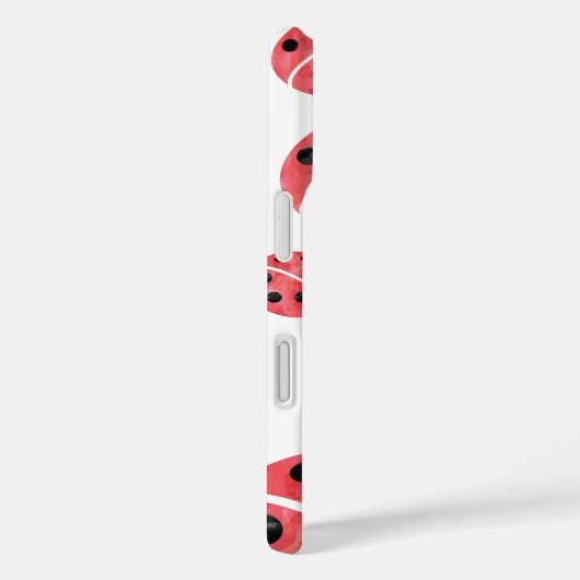 Waterverf Ladybug Gepersonaliseerde iPhone Case (Achterkant / Rechts)