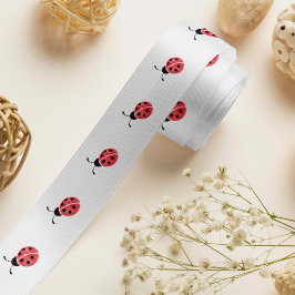 Waterverf Ladybug Grosgrain Ribbon Lint