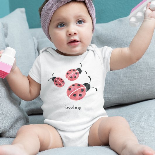 Waterverf Ladybug Lovebug Baby Bodysuit