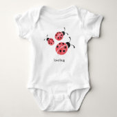 Waterverf Ladybug Lovebug Baby Bodysuit (Voorkant)