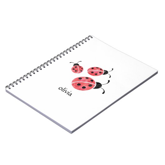 Waterverf Ladybug Persoonlijk Notitieboek (Linkerzijde)