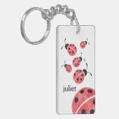 Waterverf Ladybug Persoonlijk Sleutelhanger (Voorkant Links)