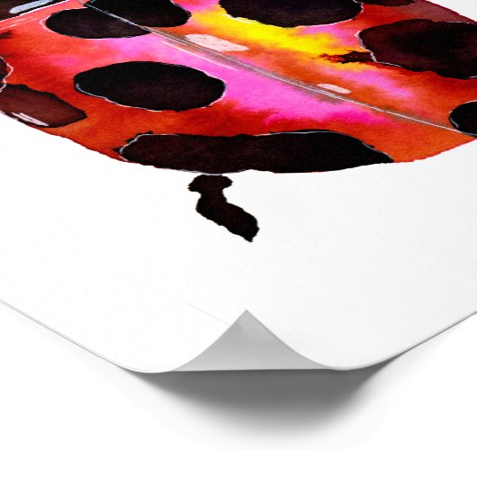 Waterverf Ladybug Poster (Hoek)