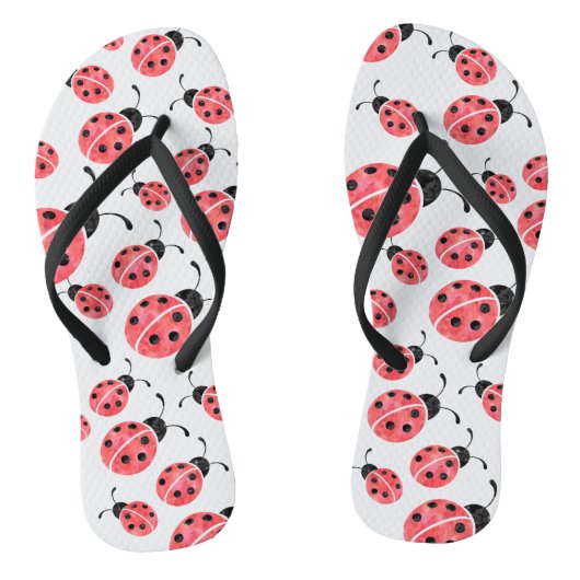 Waterverf Ladybug Print Flops Teenslippers (Voetbed)