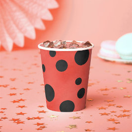 Waterverf Ladybug Spots Party Papieren Bekers