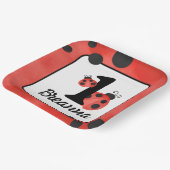 Waterverf Ladybug Verjaardagsplein Feest Papieren Bordje (Gebogen)