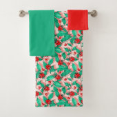 Waterverf Ladybugs Bathroom Towel Set Bad Handdoek (Insitu)