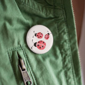 Waterverf Ladybugs Button