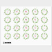 Waterverf Ladybugs- en lederen patroonlabels Ronde Sticker (Vel)