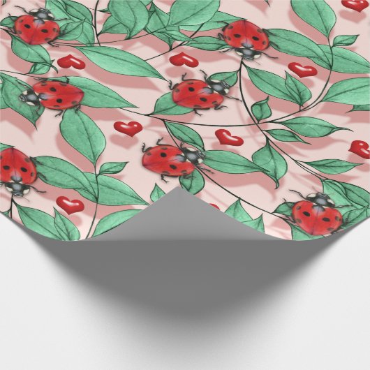 Waterverf Ladybugs-opvulpapier Cadeaupapier (Hoek)