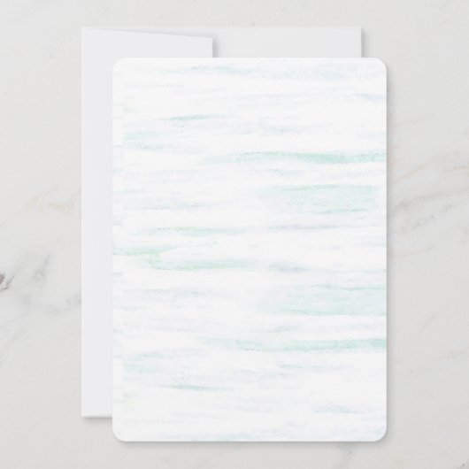 Waterverf Lake Canoe bruiloft Kaart (Achterkant)