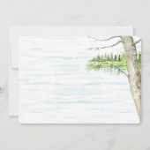 Waterverf Lake en gesneden boomhart Kaart (Achterkant)