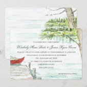 Waterverf Lake en gesneden boomhart Kaart (Voorkant / Achterkant)