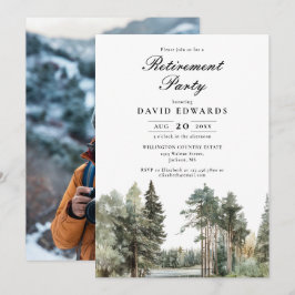 Waterverf Lake Forest Retirement Party Foto Kaart
