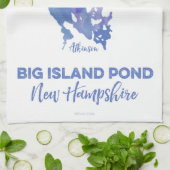 Waterverf Lake Kitchen Towel Big Island Pond NH Theedoek (Gevouwen)