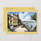 Waterverf Lake Maggiore Stresa Hotel Simplon Briefkaart (Voorkant / Achterkant)