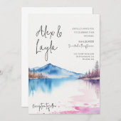 Waterverf Lake Peaceful Minimalist Kaart (Voorkant / Achterkant)