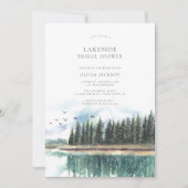 Waterverf Lakeside Elegant Vrijgezellenfeest Kaart (Voorkant)