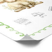  Waterverf Lam Geboortegegevens Kwekerij Poster (Hoek)