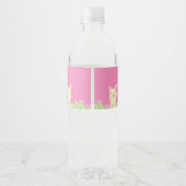 Waterverf lama babyshowerfeest dieren waterfles etiket (Achterkant)