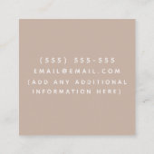 Waterverf lama met bril Babysitter Pastel Vierkante Visitekaartje (Achterkant)