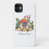 Waterverf lama met cactus Case-Mate iPhone case (Achterkant)