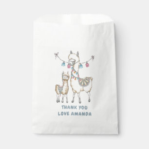 Waterverf Lama thema Baby Shower Bedankzakje