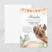 Waterverf lama Verjaardag