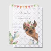 Waterverf lama Verjaardag Vellum Uitnodigingen (Offset (Uitnodiging))