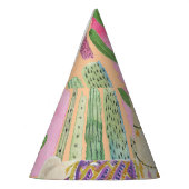 Waterverf lama's, cactussen: naadloos patroon. feesthoedjes (Links)