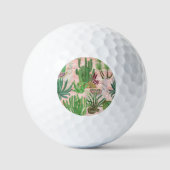 Waterverf lama's en cactussen. golfballen (Voorkant)