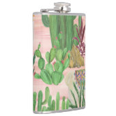 Waterverf lama's en cactussen. heupfles (Rechts)