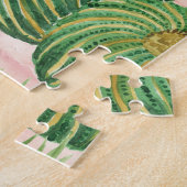 Waterverf lama's en cactussen. legpuzzel (Zijkant)