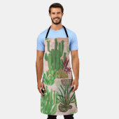 Waterverf lama's en cactussen. schort (Gedragen)