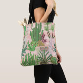 Waterverf lama's en cactussen. tote bag (Dichtbij)