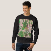 Waterverf lama's en cactussen. trui (Voorkant volledig)