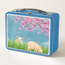 Waterverf Lambs Lunch Box – Schattigee Boerderij-g