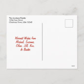 Waterverf lamp na feestelijke kerst feestdagenkaart (Achterkant)