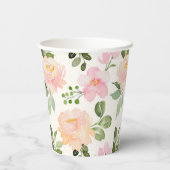 Waterverf Land Bloemen Papier Cups Papieren Bekers (Achterkant)