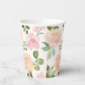 Waterverf Land Bloemen Papier Cups Papieren Bekers (Links)