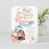 Waterverf Land Boerderijdieren Verjaardagsfeest Kaart (Staand voorkant)