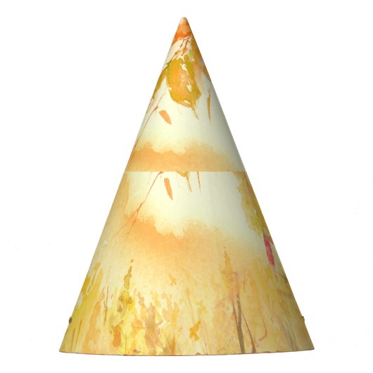 Waterverf Land Bos Landschapskunst Feesthoedjes (Voorkant)