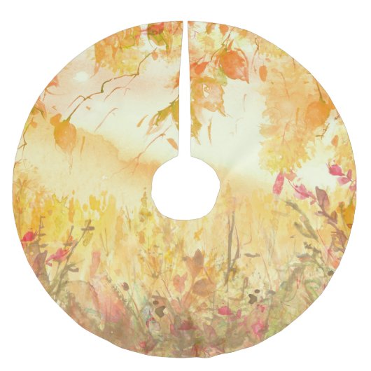 Waterverf Land Bos Landschapskunst Kerstboom Rok (Voorkant)