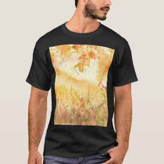 Waterverf Land Bos Landschapskunst T-shirt