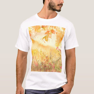 Waterverf Land Bos Landschapskunst T-shirt