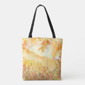 Waterverf Land Bos Landschapskunst Tote Bag (Achterkant)