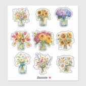 Waterverf land Collectie Sticker (Vel)
